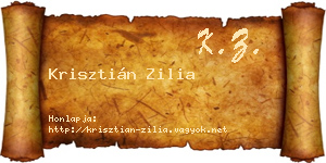 Krisztián Zilia névjegykártya